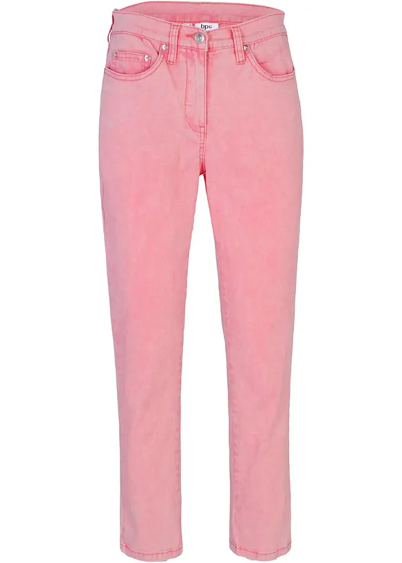 Pantalon twill raccourci look used, bonprix