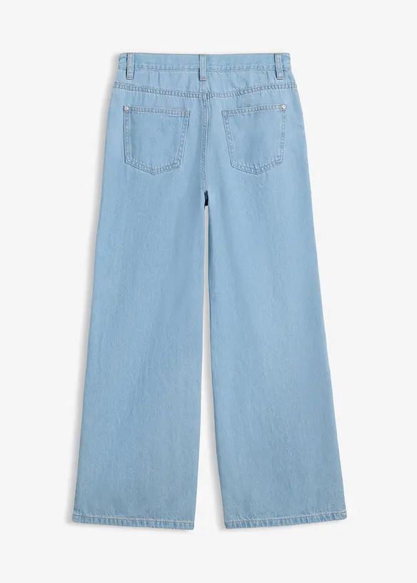 Wide-Leg-Jeans Mid Waist, bonprix