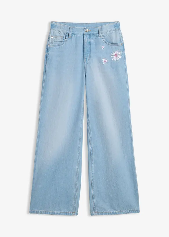 Wide-Leg-Jeans Mid Waist, bonprix
