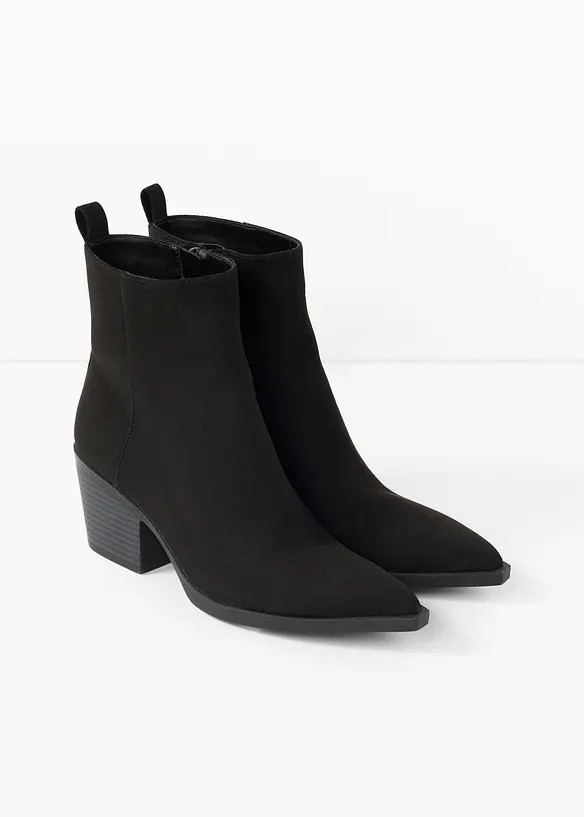 Bottines santiags &agrave; talon carr&eacute;, bonprix