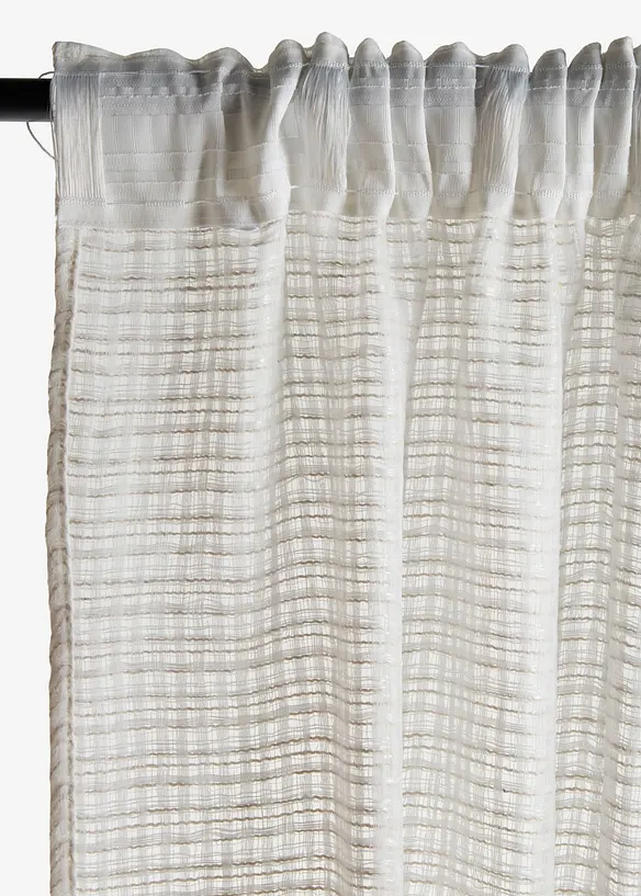 Voilage &agrave; texture tiss&eacute;e (1&nbsp;pce), bonprix