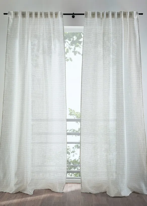 Voilage &agrave; texture tiss&eacute;e (1&nbsp;pce), bonprix