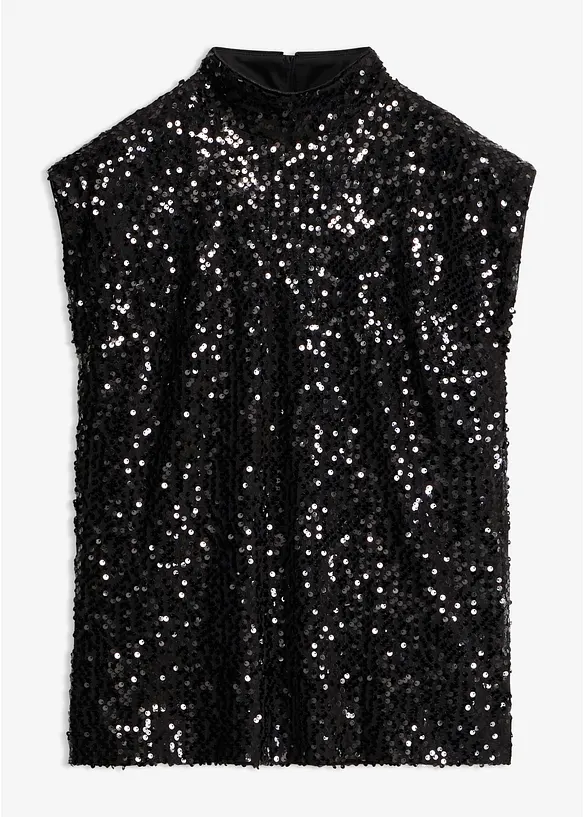 Top &agrave; paillettes, bonprix