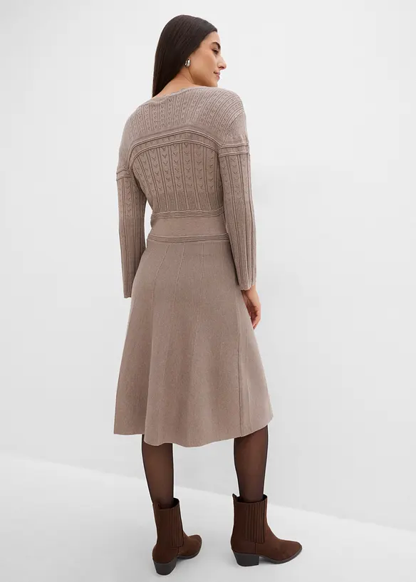 Strickkleid mit Ajourmuster, bonprix