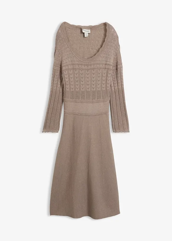 Strickkleid mit Ajourmuster, bonprix