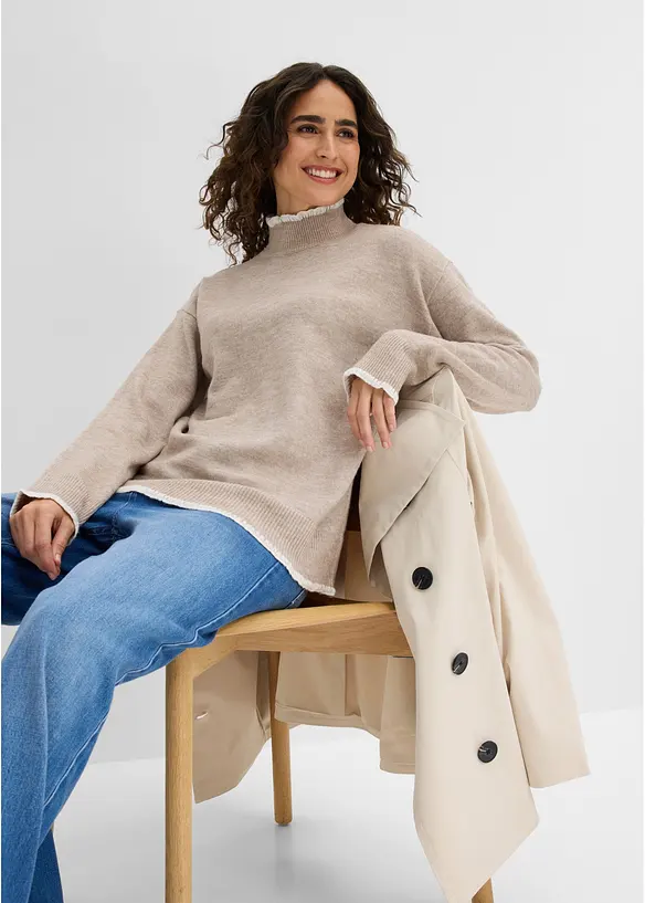 Pull &agrave; col montant, bonprix