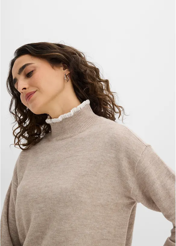 Pull &agrave; col montant, bonprix