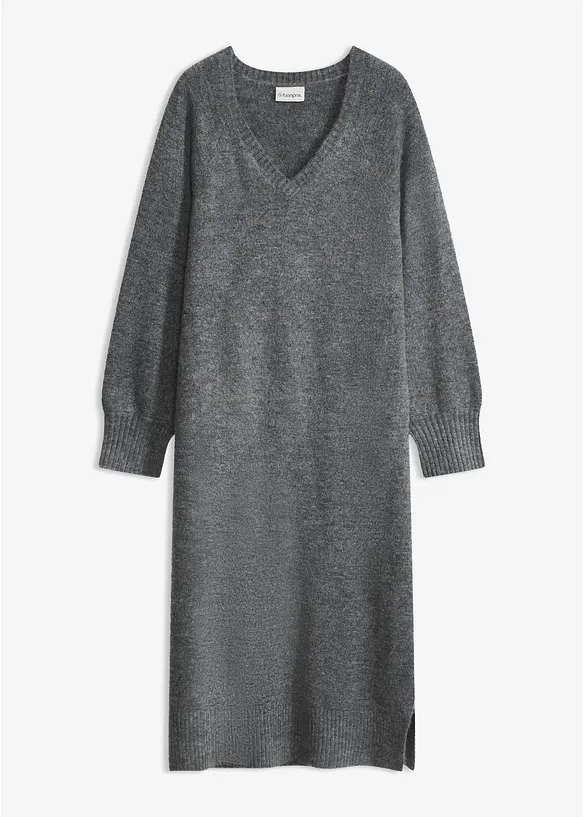Oversized Strickkleid in Midil&auml;nge, bonprix