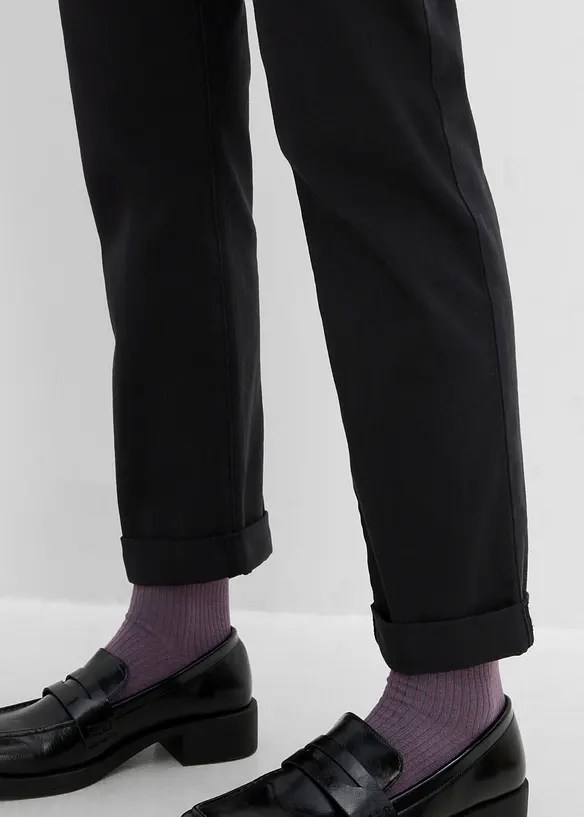 Jean droit taille mi-haute, extensible, bonprix