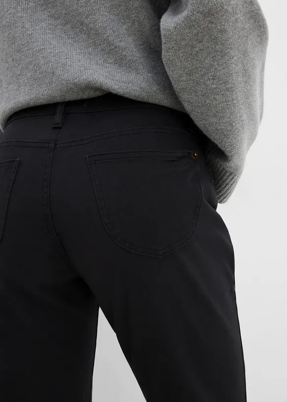 Jean droit taille mi-haute, extensible, bonprix