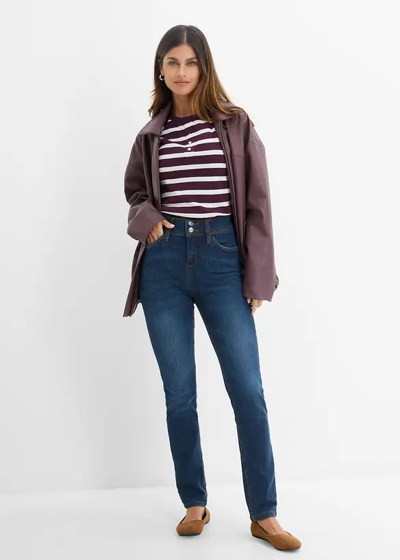 Jean slim taille haute, extensible, bonprix