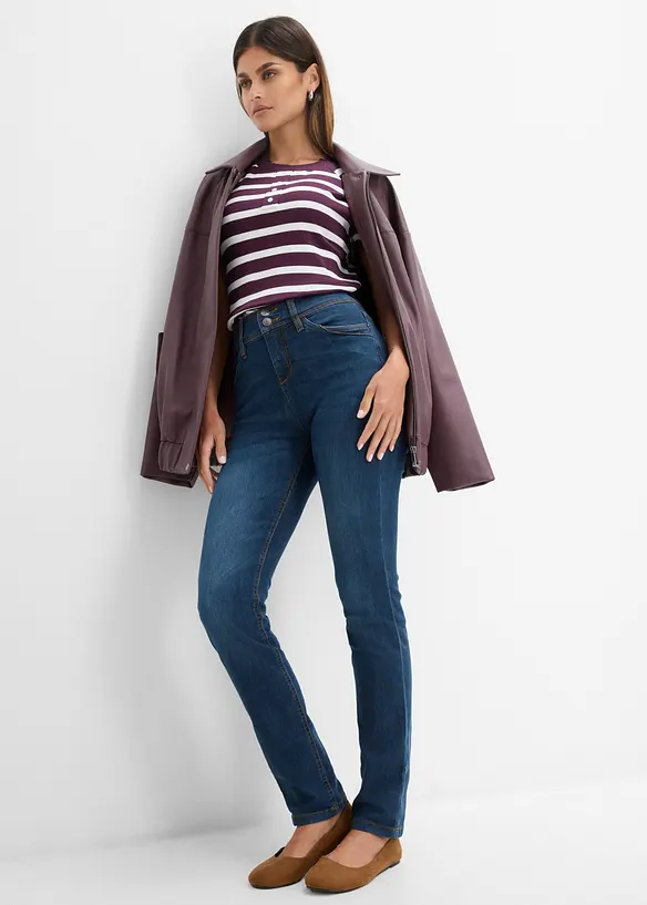 Jean slim taille haute, extensible, bonprix