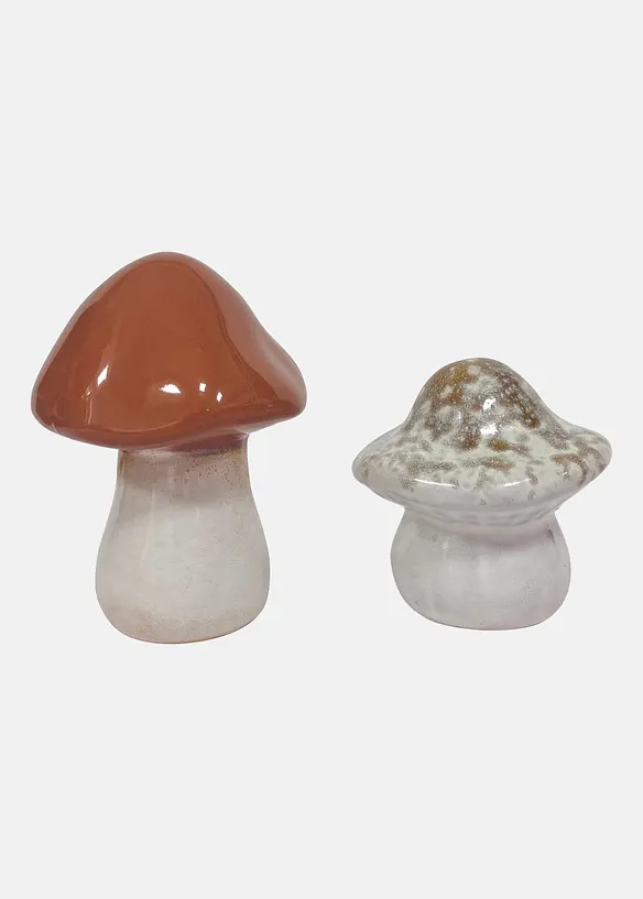 Deko-Objekte Pilze (2-tlg. Set), bonprix