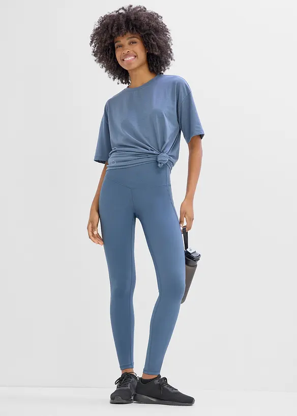 Komfort Sport-Leggings mit Handytasche, schnelltrocknend, bonprix