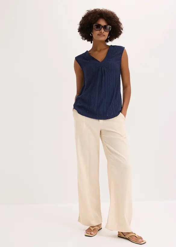 Top en broderie anglaise, bonprix