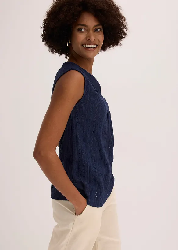 Top en broderie anglaise, bonprix