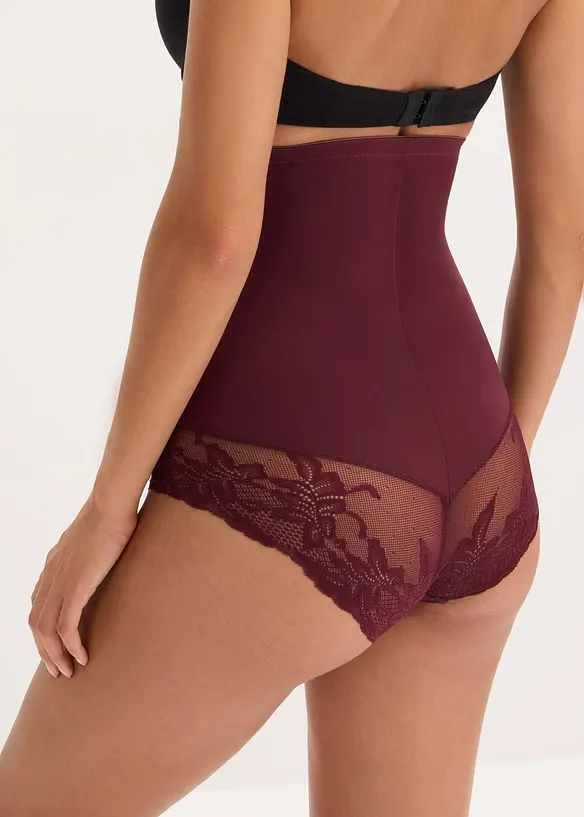 Culotte taille haute sculptante avec dentelle, maintien fort, bonprix