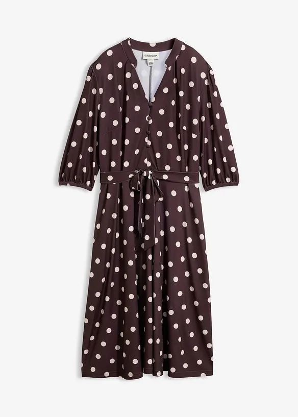 Robe en jersey avec lien &agrave; nouer, bonprix