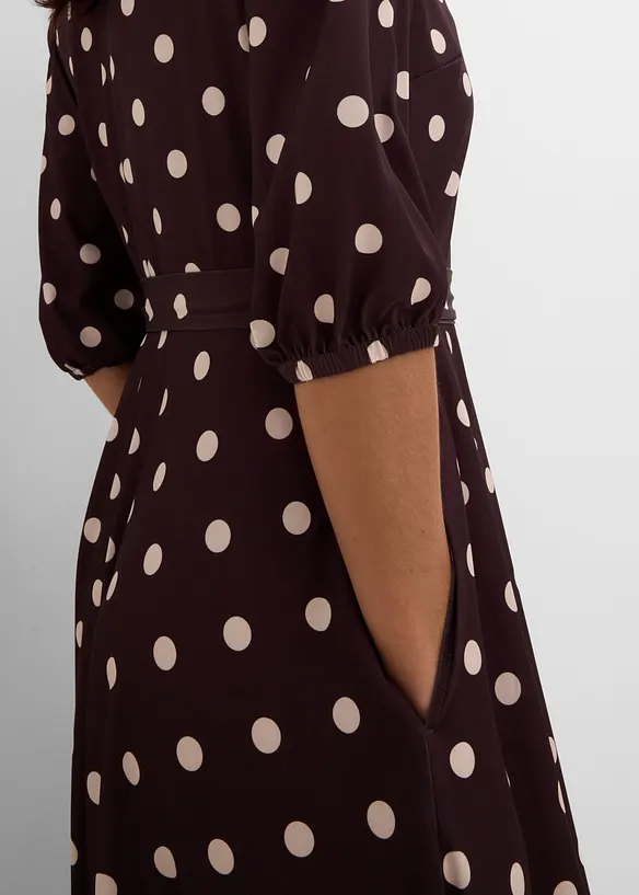 Robe en jersey avec lien &agrave; nouer, bonprix