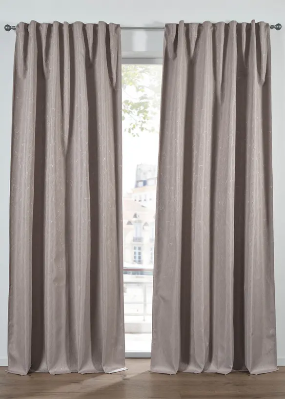 Jacquard Verdunkelungsvorhang mit leichtem Glanzeffekt (1er Pack), bonprix
