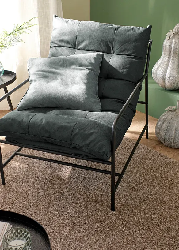 Fauteuil &agrave; pi&eacute;tement en m&eacute;tal, bonprix