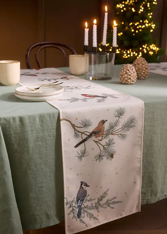 Tischl&auml;ufer mit Winterv&ouml;geln, bonprix