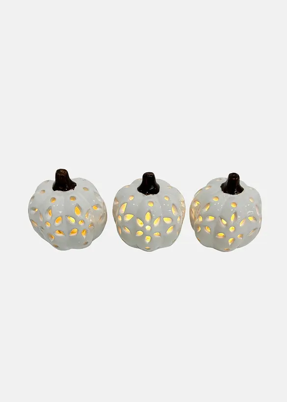LED-Deko-Objekt K&uuml;rbisse mit Ausstanzungen (3er Pack), bonprix