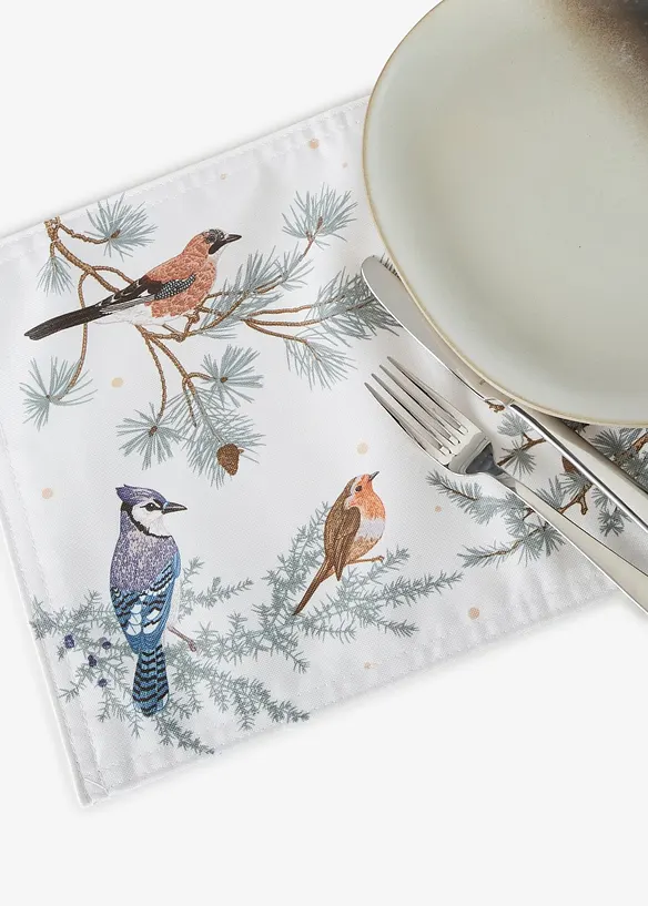 Tischsets mit Winterv&ouml;geln (2er Pack), bonprix