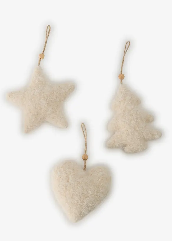 H&auml;ngedeko mit Pl&uuml;schbezug (3er Pack), bonprix