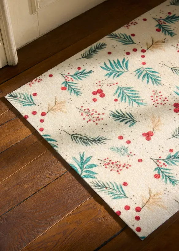Paillasson lavable &agrave; motif de No&euml;l, bonprix