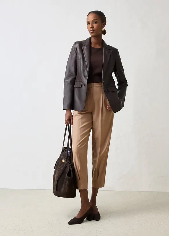Blazer en cuir d&rsquo;agneau nappa, bonprix