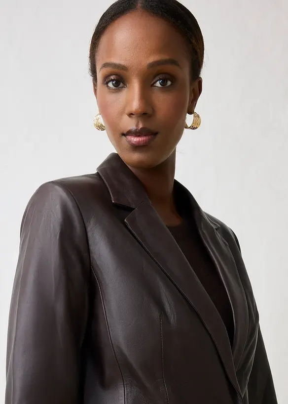 Blazer en cuir d&rsquo;agneau nappa, bonprix