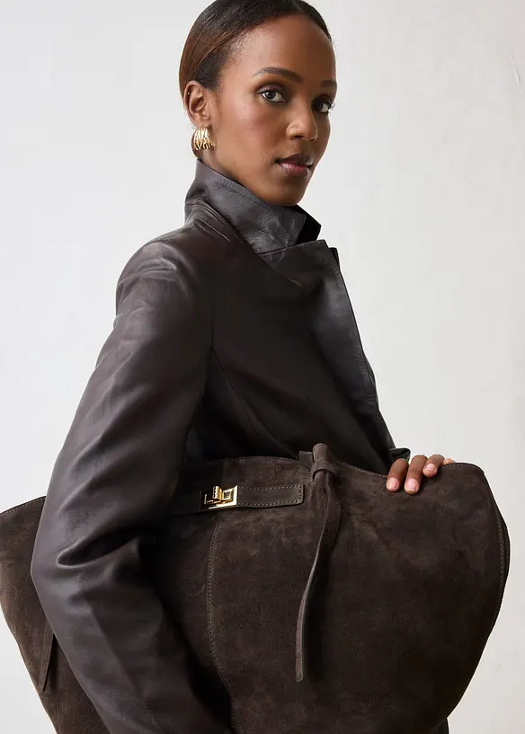 Blazer en cuir d&rsquo;agneau nappa, bonprix