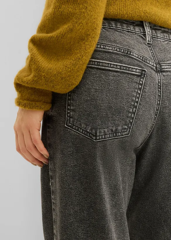 Wide-Leg-Jeans Mid Waist, bonprix