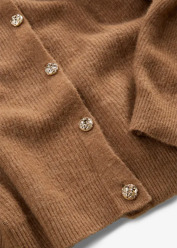 Gilet en maille douce, alpaga et laine m&eacute;lang&eacute;s, bonprix