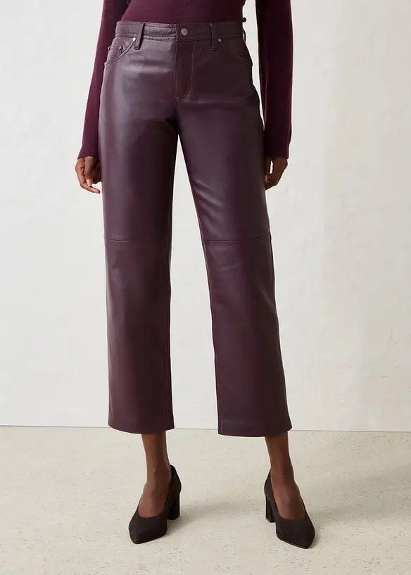 Pantalon en cuir d&rsquo;agneau nappa, bonprix