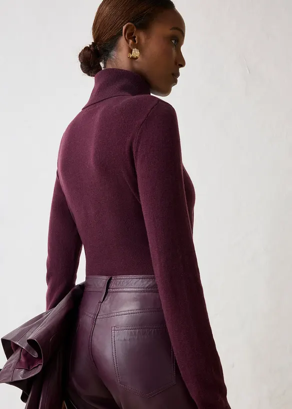 Pantalon en cuir d&rsquo;agneau nappa, bonprix