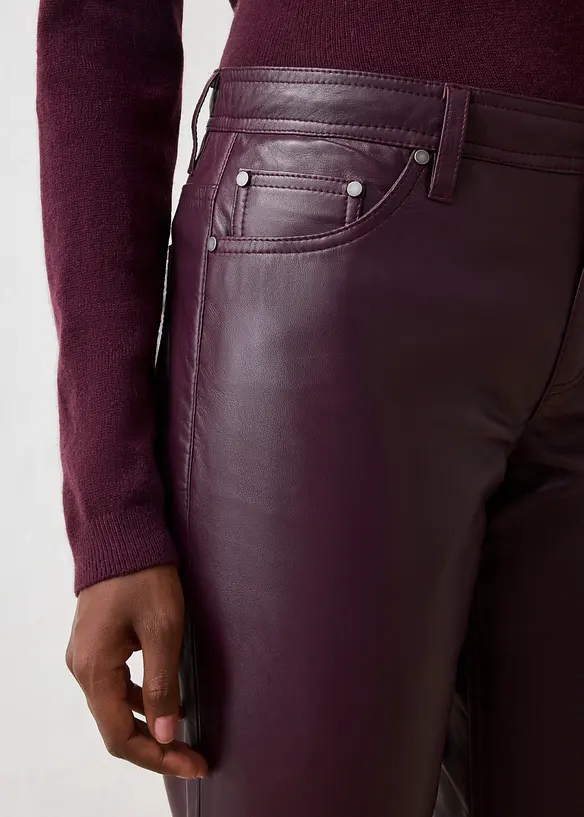 Pantalon en cuir d&rsquo;agneau nappa, bonprix