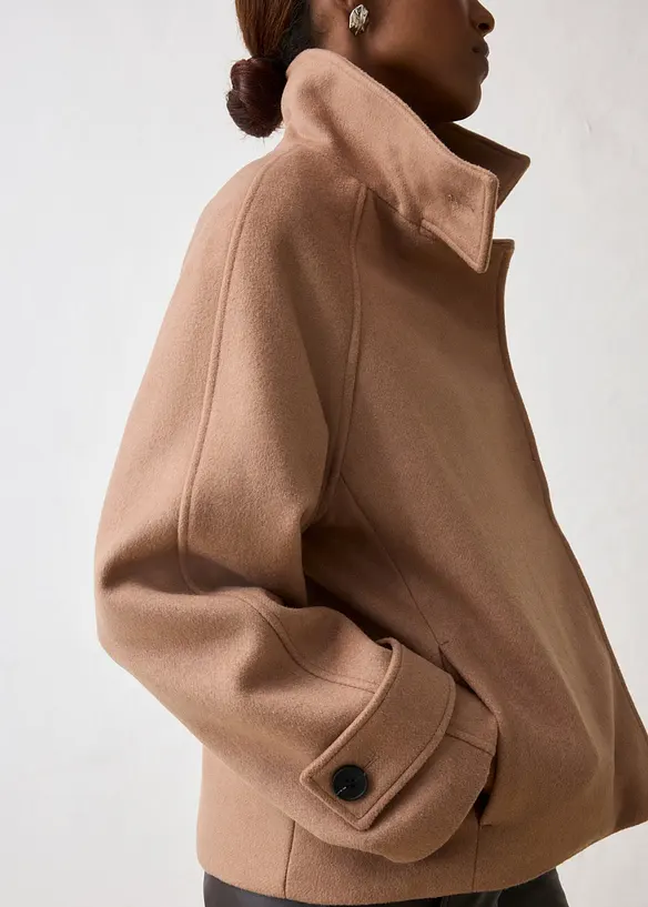 Jacke mit weichem Wollanteil, bonprix