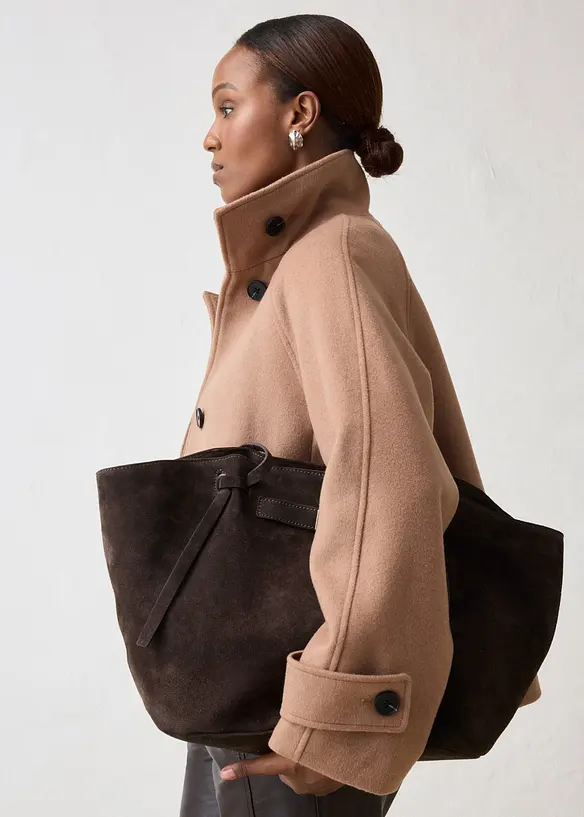 Jacke mit weichem Wollanteil, bonprix