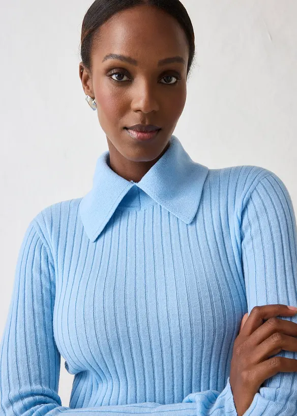 Pull en fine maille de laine m&eacute;rinos, bonprix