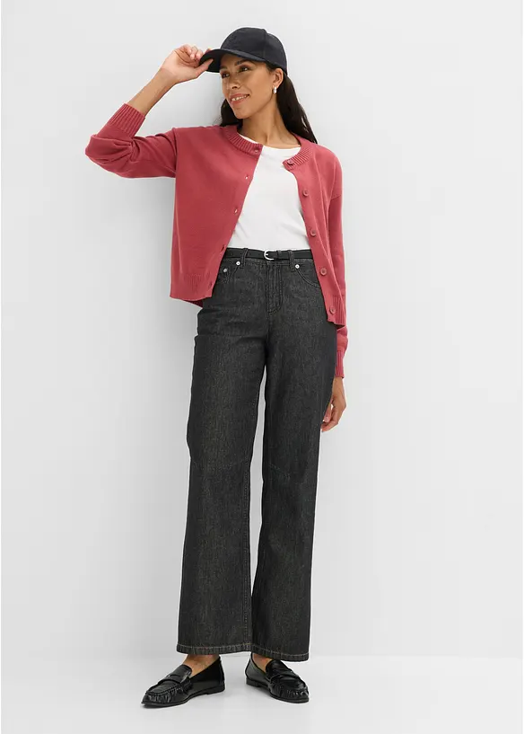 Jean droit taille mi-haute, bonprix