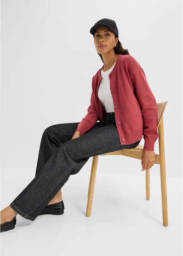 Jean droit taille mi-haute, bonprix