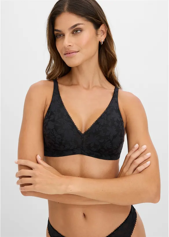 Soutien-gorge bralette sans armatures en mati&egrave;re douce, bonprix