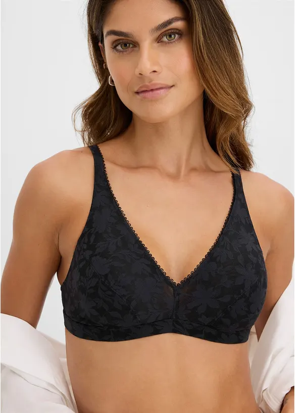 Soutien-gorge bralette sans armatures en mati&egrave;re douce, bonprix