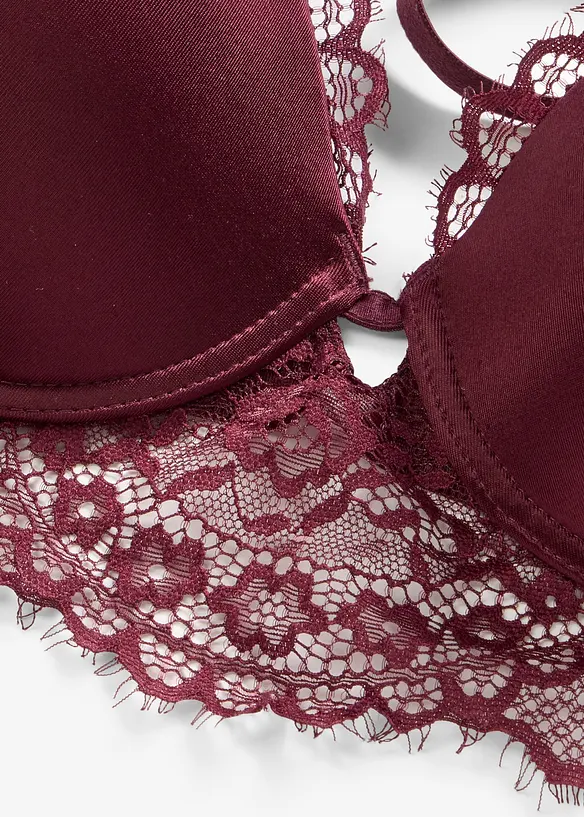 Soutien-gorge &agrave; coques et dentelle, bonprix