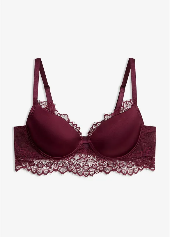 Soutien-gorge &agrave; coques et dentelle, bonprix