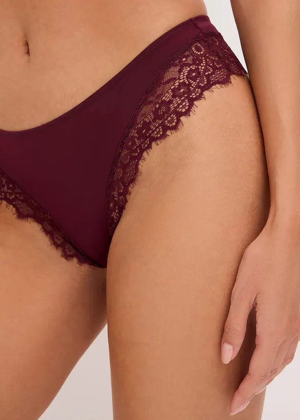 Slip br&eacute;silien avec dentelle, bonprix