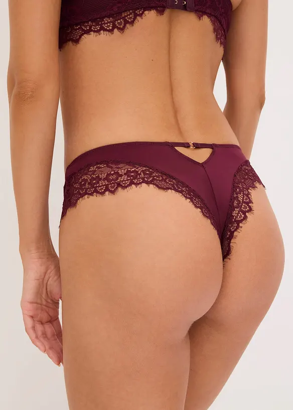 Slip br&eacute;silien avec dentelle, bonprix