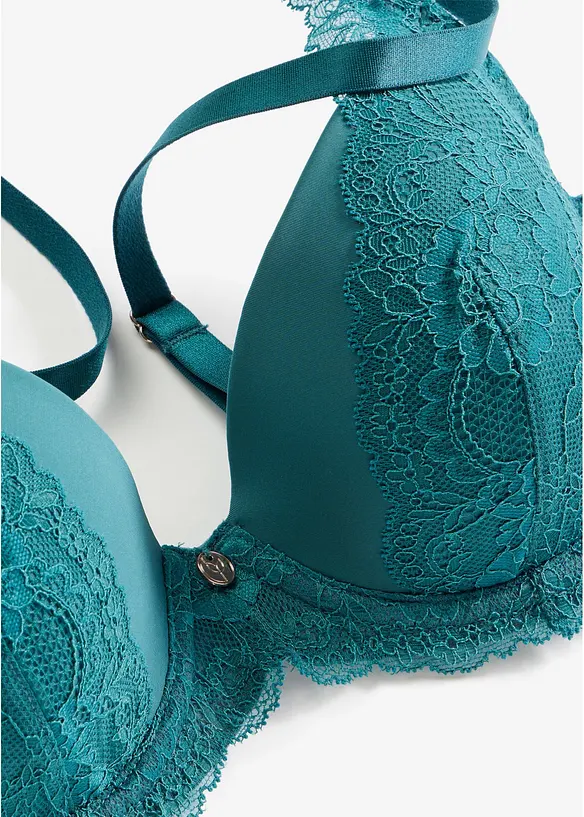 Soutien-gorge &agrave; coques avec dentelle, bonprix